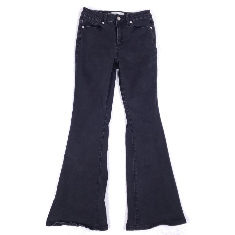 Thread Market Women's Black Flare‎ Jeans Size 7/28 Stretch Cotton Blend